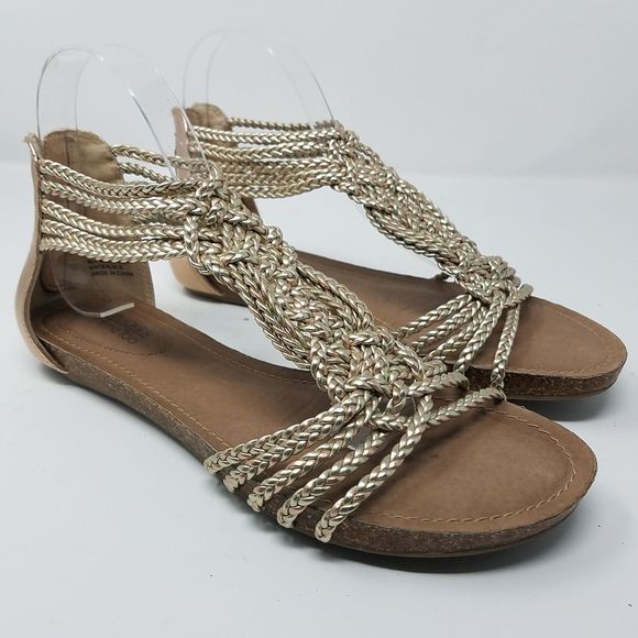 me too Shoes - ME TOO Adam Tucker Naya Metallic Gladiator Sandals